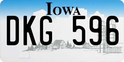 IA license plate DKG596