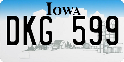 IA license plate DKG599