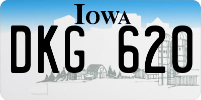 IA license plate DKG620