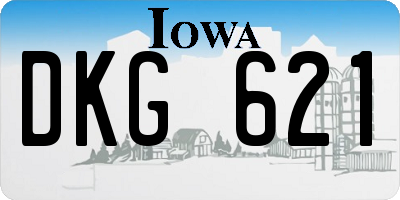 IA license plate DKG621