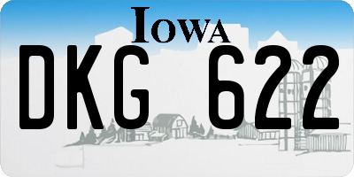 IA license plate DKG622