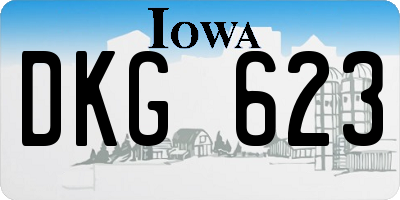 IA license plate DKG623