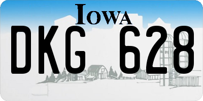 IA license plate DKG628