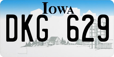 IA license plate DKG629