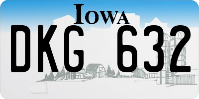 IA license plate DKG632