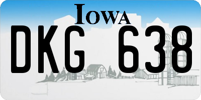 IA license plate DKG638