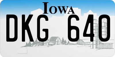 IA license plate DKG640