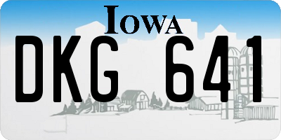 IA license plate DKG641
