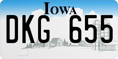 IA license plate DKG655