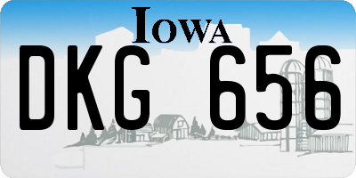 IA license plate DKG656