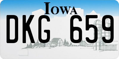 IA license plate DKG659