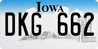 IA license plate DKG662