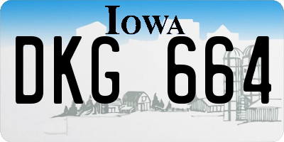 IA license plate DKG664