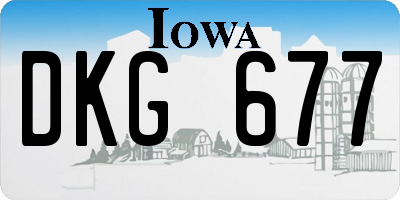 IA license plate DKG677
