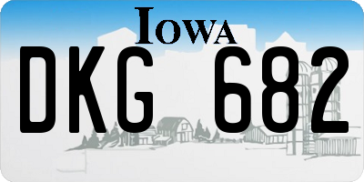 IA license plate DKG682