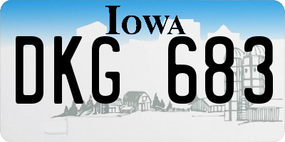 IA license plate DKG683