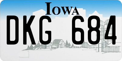 IA license plate DKG684