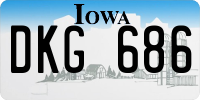IA license plate DKG686