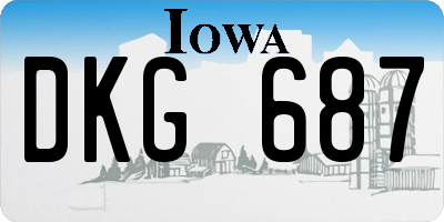 IA license plate DKG687