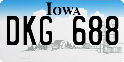 IA license plate DKG688