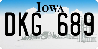 IA license plate DKG689