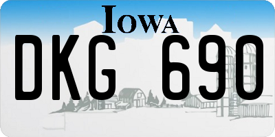 IA license plate DKG690
