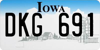 IA license plate DKG691