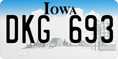 IA license plate DKG693