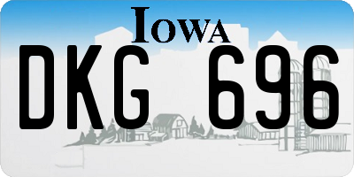 IA license plate DKG696