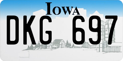 IA license plate DKG697