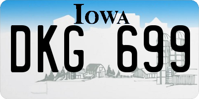 IA license plate DKG699
