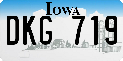IA license plate DKG719