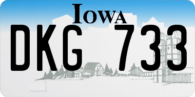 IA license plate DKG733