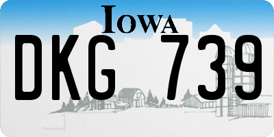 IA license plate DKG739