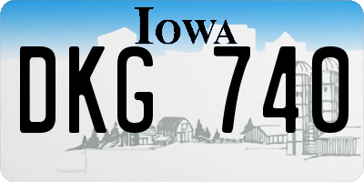 IA license plate DKG740