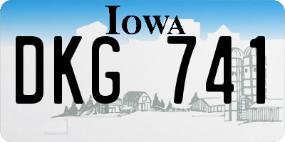 IA license plate DKG741