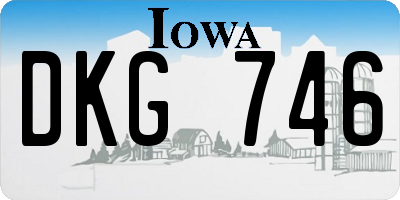 IA license plate DKG746