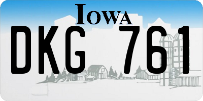 IA license plate DKG761