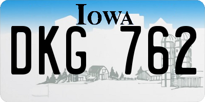 IA license plate DKG762