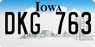 IA license plate DKG763