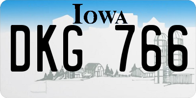 IA license plate DKG766