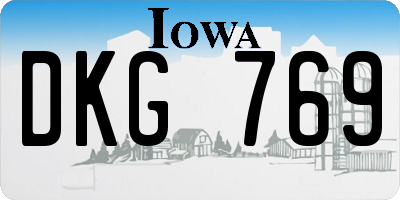 IA license plate DKG769