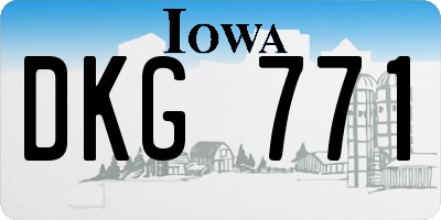 IA license plate DKG771