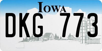 IA license plate DKG773