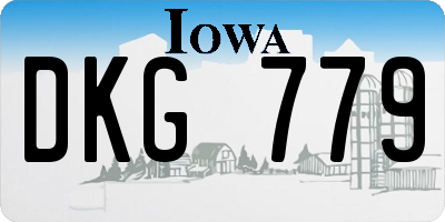 IA license plate DKG779