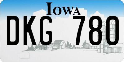 IA license plate DKG780