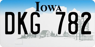IA license plate DKG782