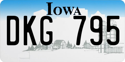 IA license plate DKG795