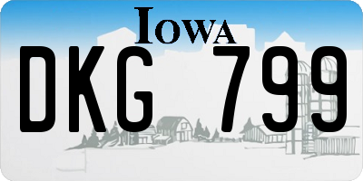 IA license plate DKG799