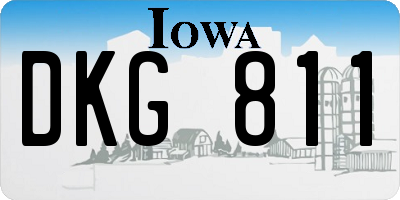 IA license plate DKG811